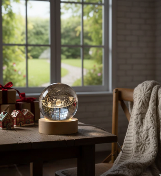 Luminária Esfera de Cristal 3D