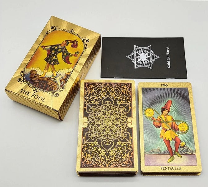Waite Tarot - Baralho Gold Foil 80 Cartas
