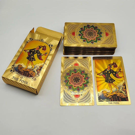 Waite Tarot - Baralho Gold Foil 80 Cartas