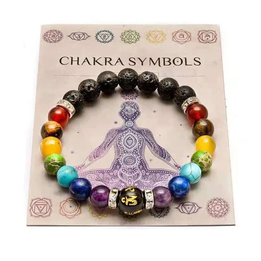 Pulseira de Pedras Naturais 7 Chakras