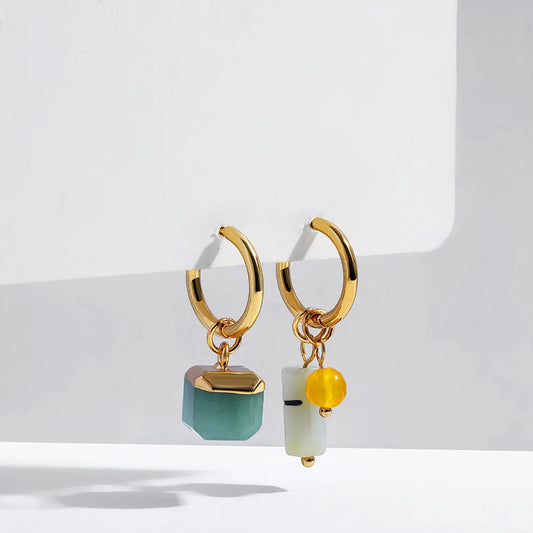 Brinco de Ágata Verde